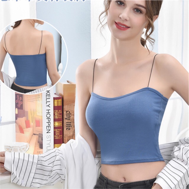 Áo bra 2 dây mảnh dáng lửng 2055