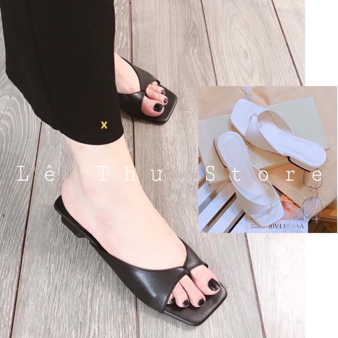 Guốc dép nữ 3 phân kẹp ngón bản lớn LT (D006)