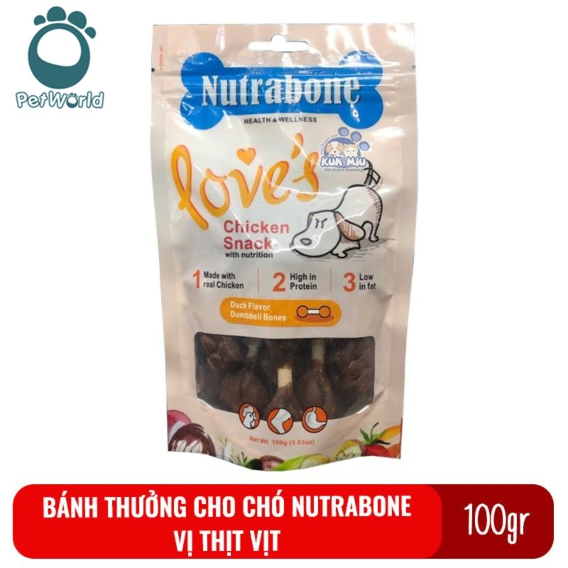 Bánh thưởng cho chó Nutrabone 100gr vị thịt vịt - Duck Flavor