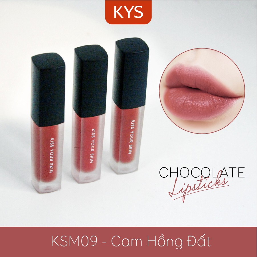Son kem lì chocolate cam hồng đất  KYS (phiên bản giới hạn) 2.5g