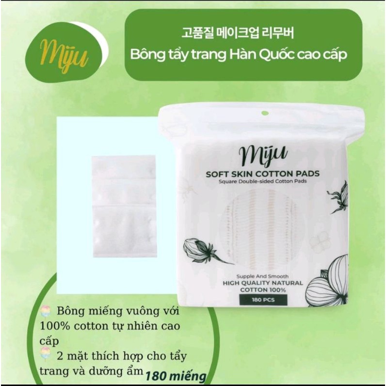 Bông tẩy trang miju hàn quốc - bông tròn 150 miếng