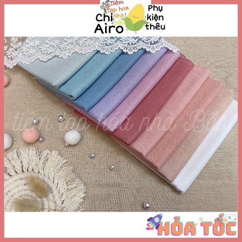 Vải Linen Bột Tông Màu Pastel