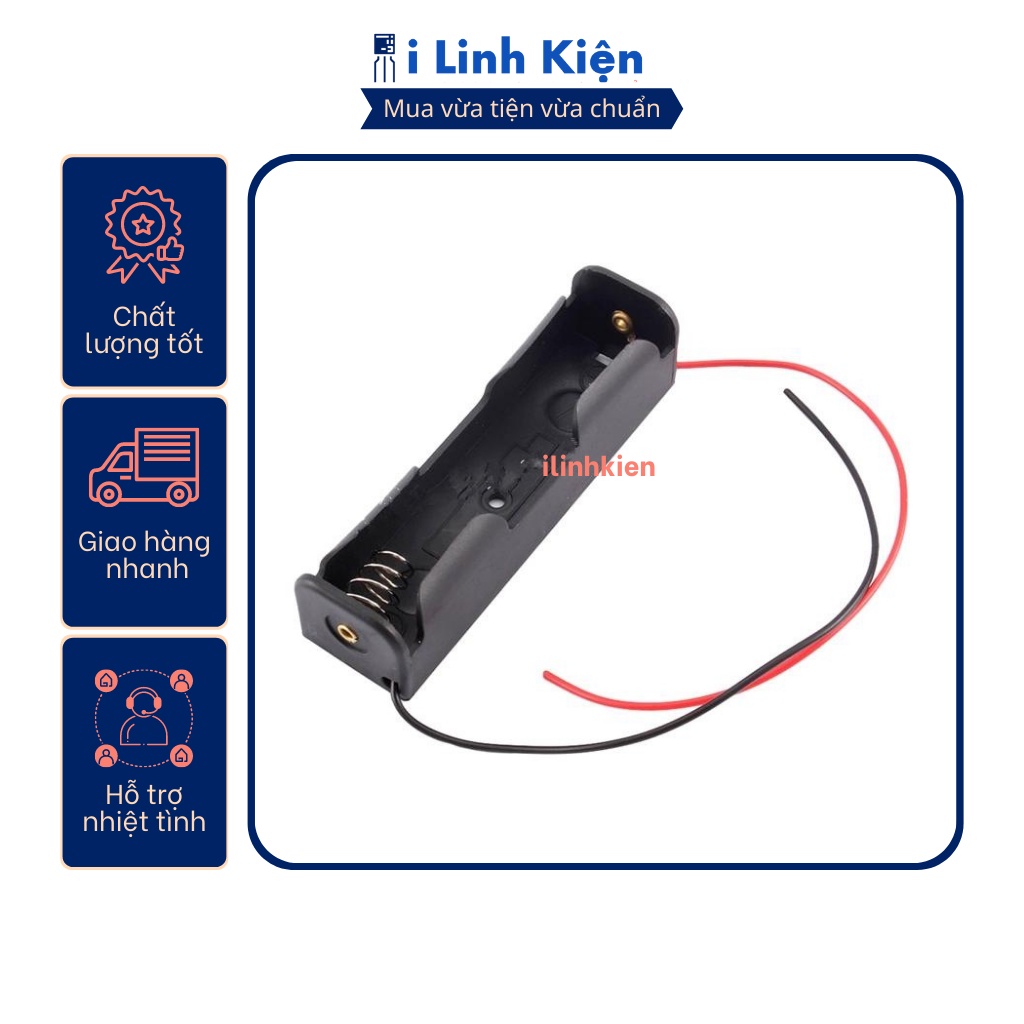Đế pin 18650 hàn dây chất lượng tốt