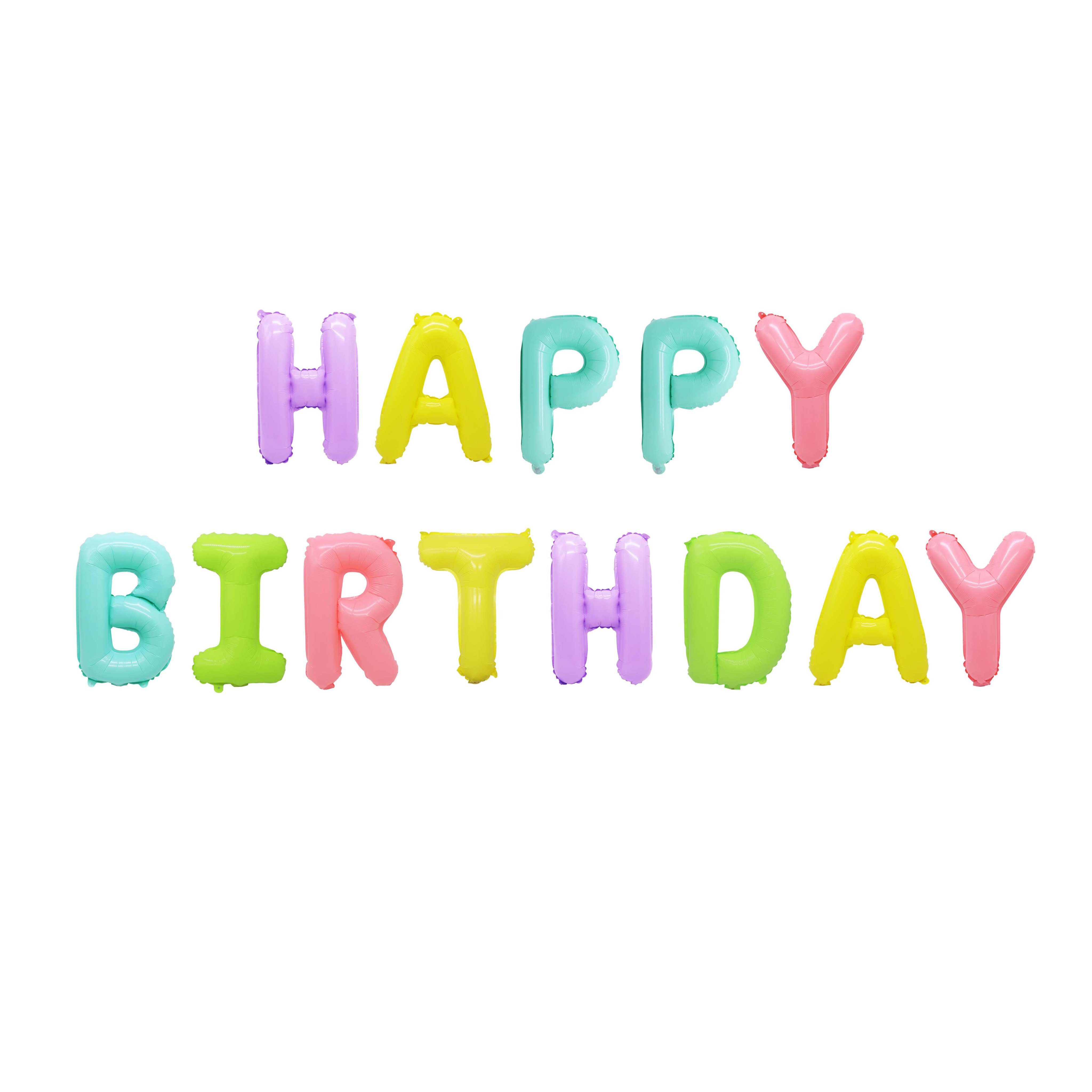 [HCM] bong bóng chữ HAPPY BIRTHDAY trang trí sinh nhật -bóng kiếng nhôm - nhiều màu