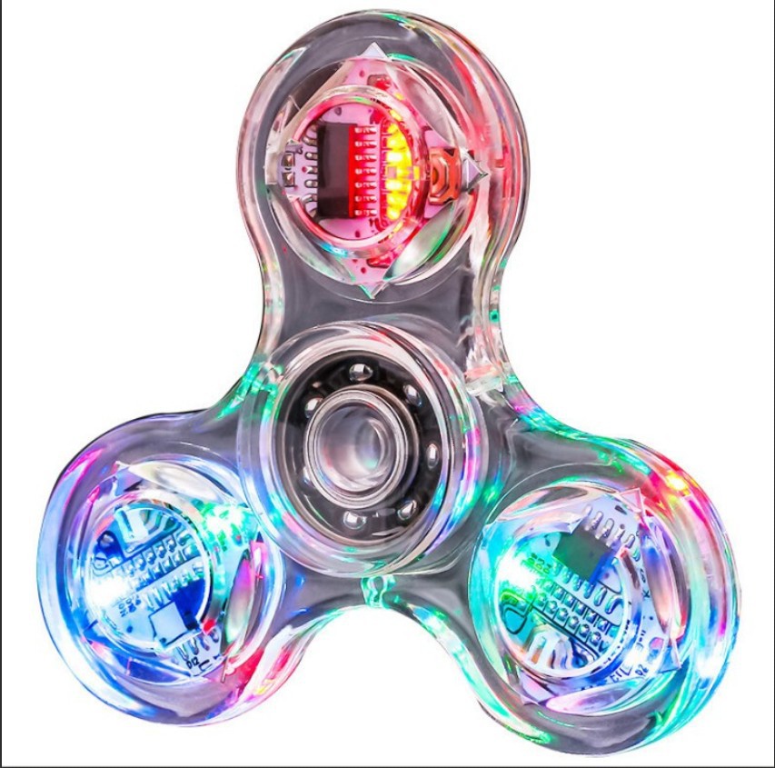 Con Quay Đèn Led Spinner Trong Suốt