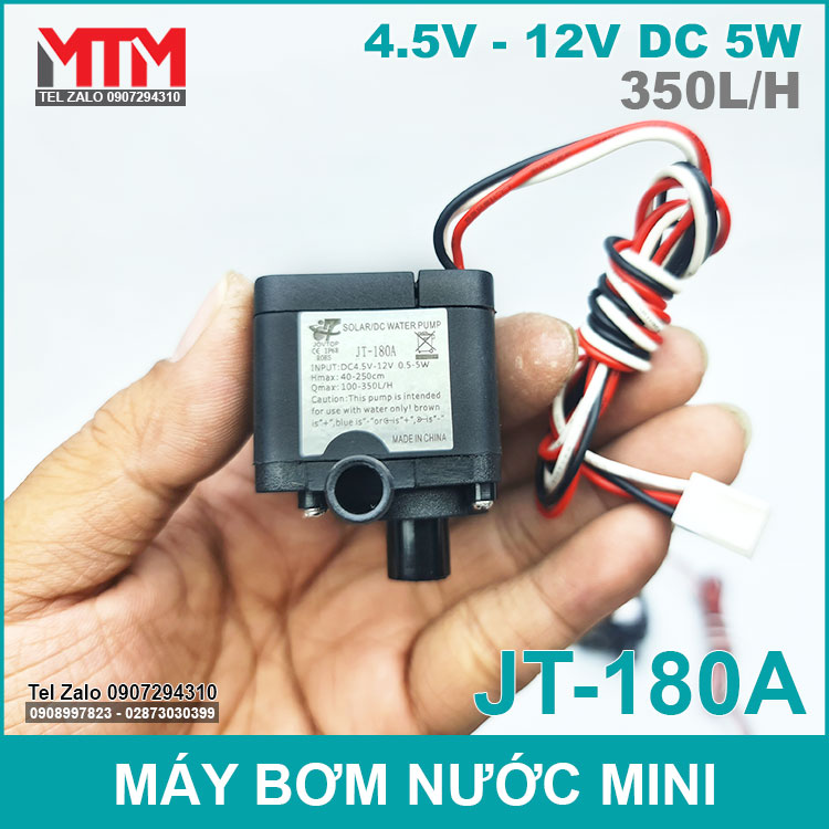 Máy bơm nước mini 4.5V 12V 5W 350L JT-180A
