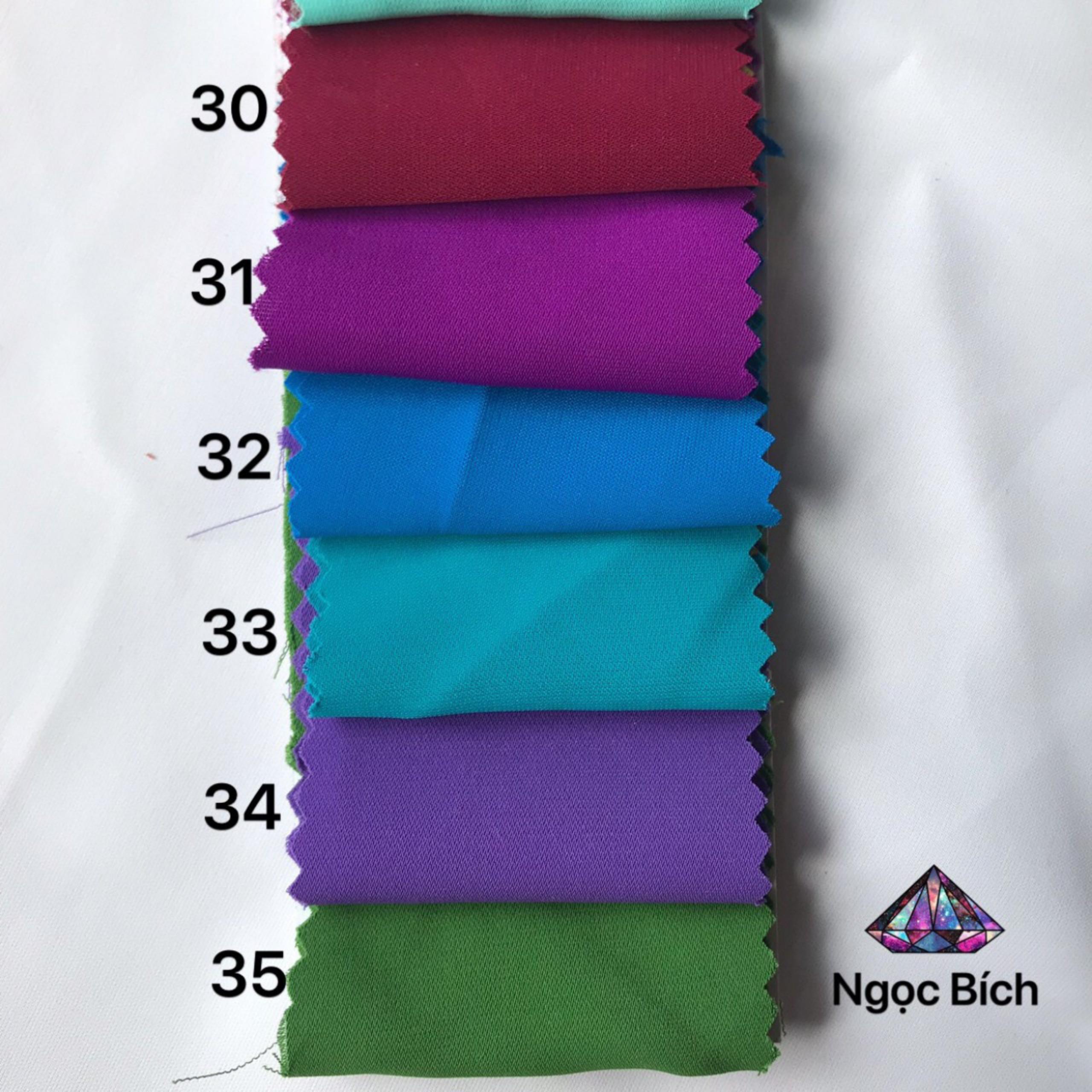 Vải lụa ngọc bích, đẹp, độc lạ (35 màu) MS650