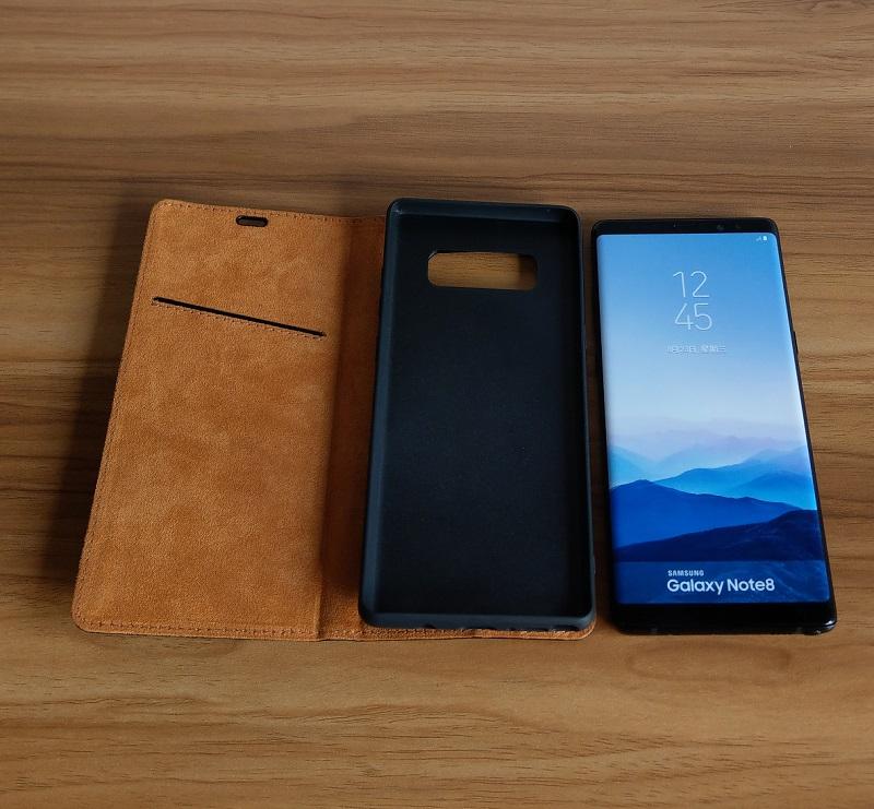 Bao Da Ionecase Samsung Galaxy Note 8 Da Bò Màu Đen