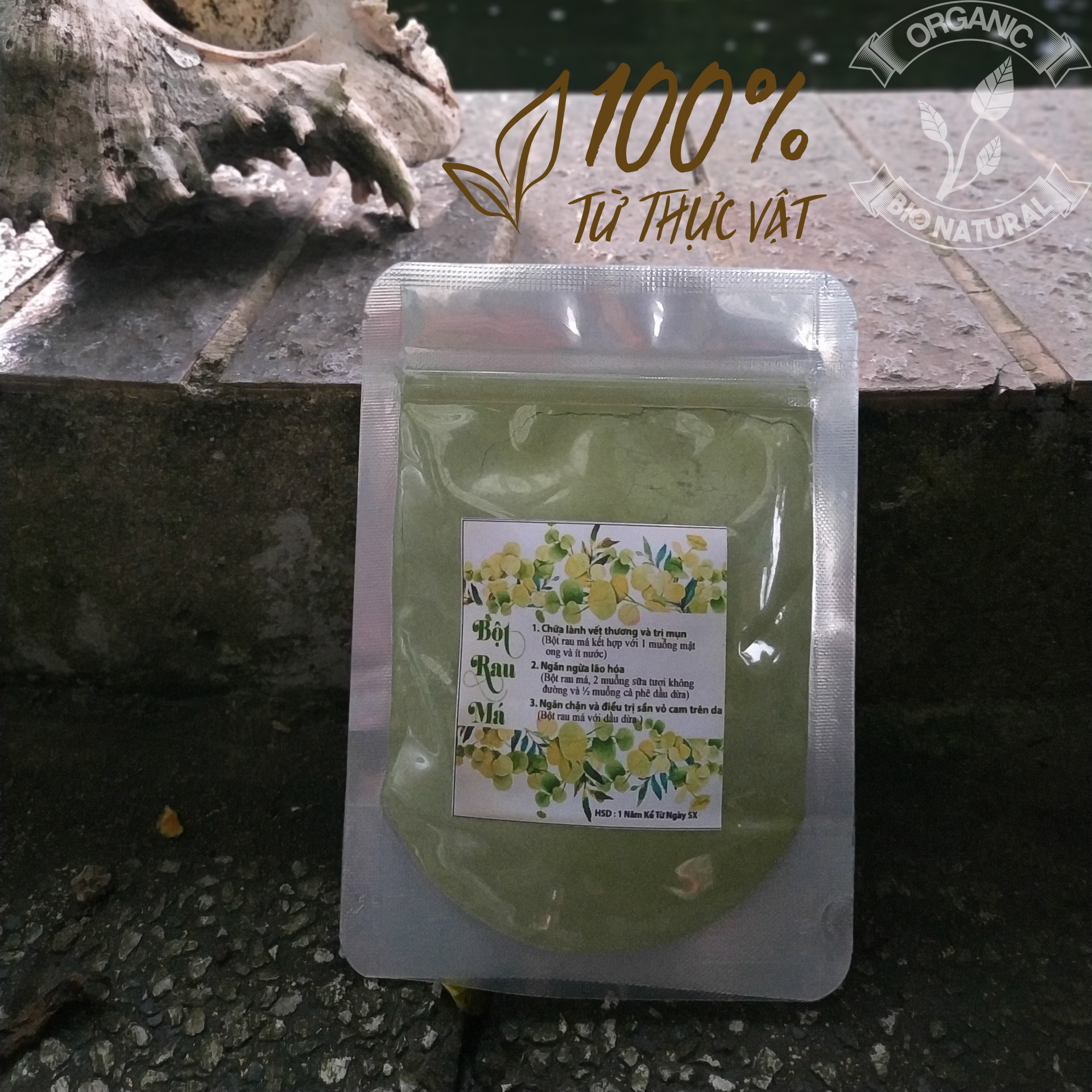 [HCM][BIONATURALVN] Bột mặt nạ Bột Rau Má HANDMADE