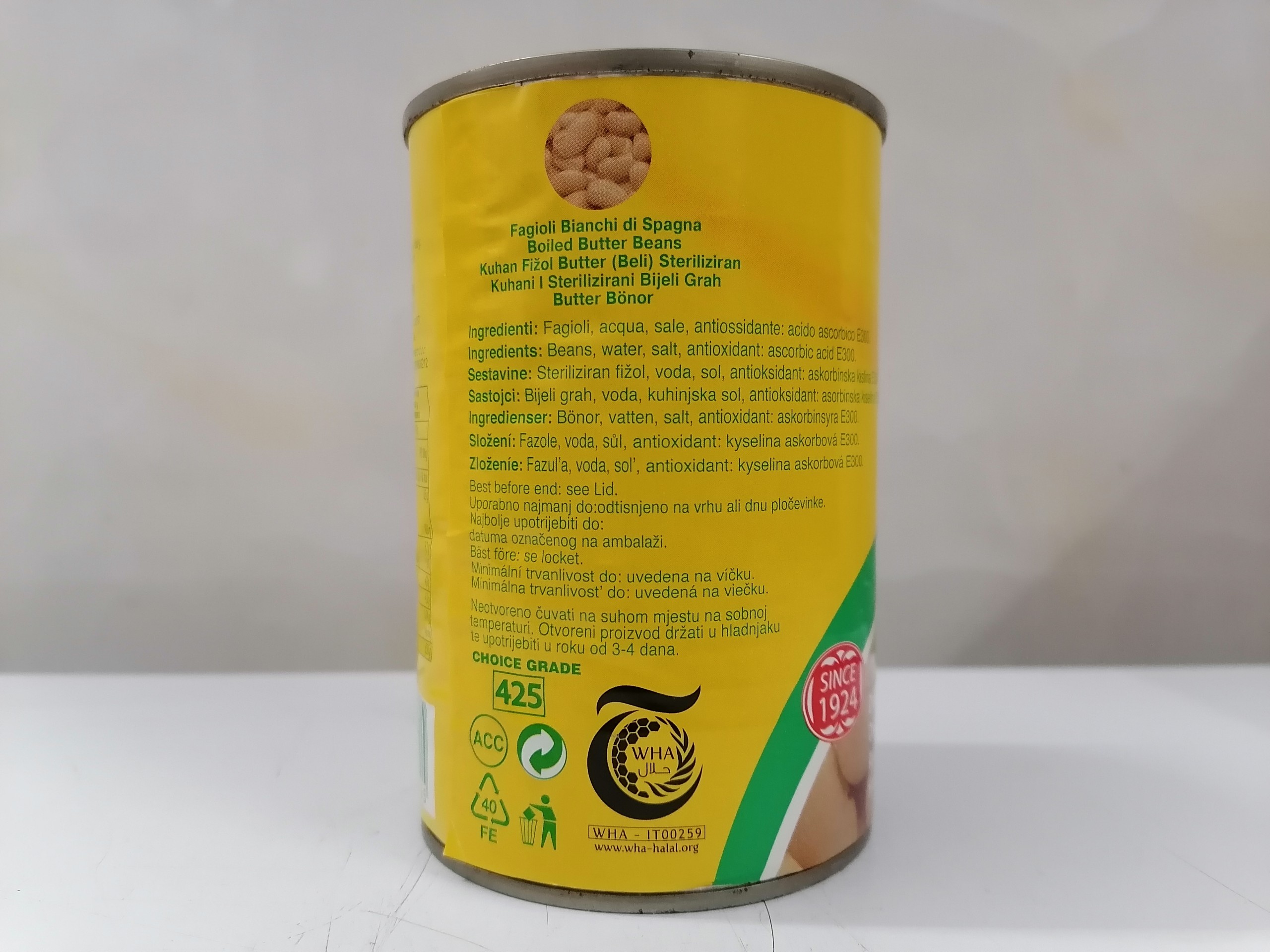 [400g] ĐẬU BƠ [Italia] FIAMMA Butter Beans (halal) (atu-hk)