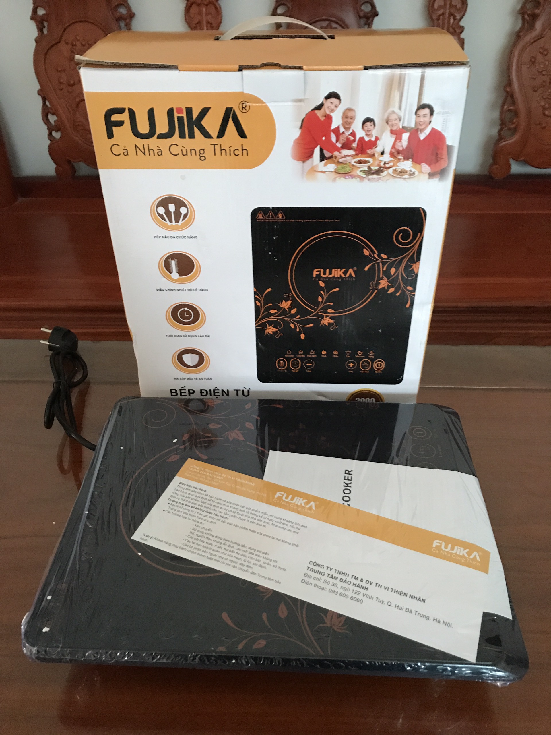 Bếp điện từ cảm ứng fujika fj-bt1920 tặng kèm nồi - bếp từ đơn fujika fj-bt1920