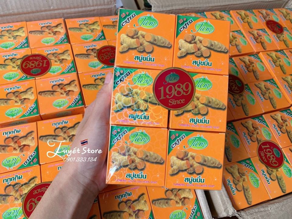[HCM]Xà phòng cám nghệ Jam Thái lan