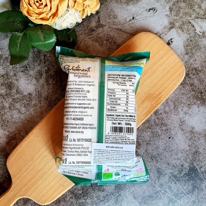 Bột bắp hữu cơ Parliament 500g