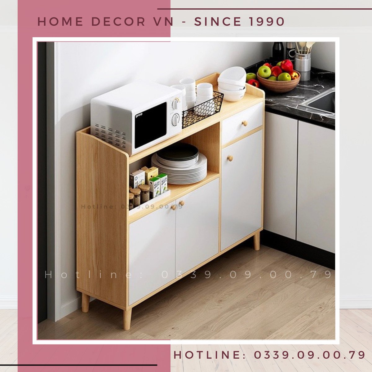 Tủ bếp thông minh gỗ đẹp KVS917