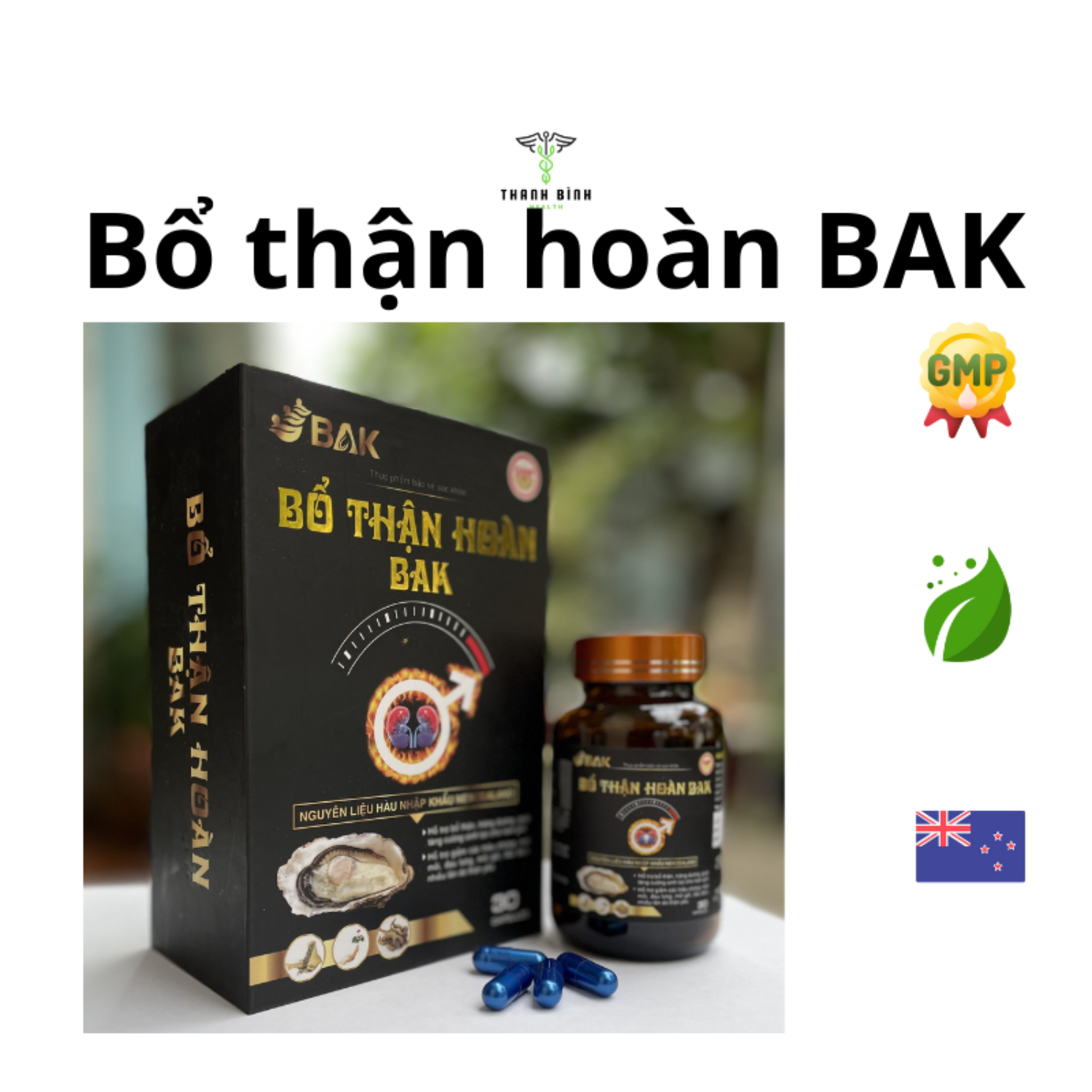 Viên uống thảo dược BỔ THẬN HOÀN BAK (lọ 30 viên)