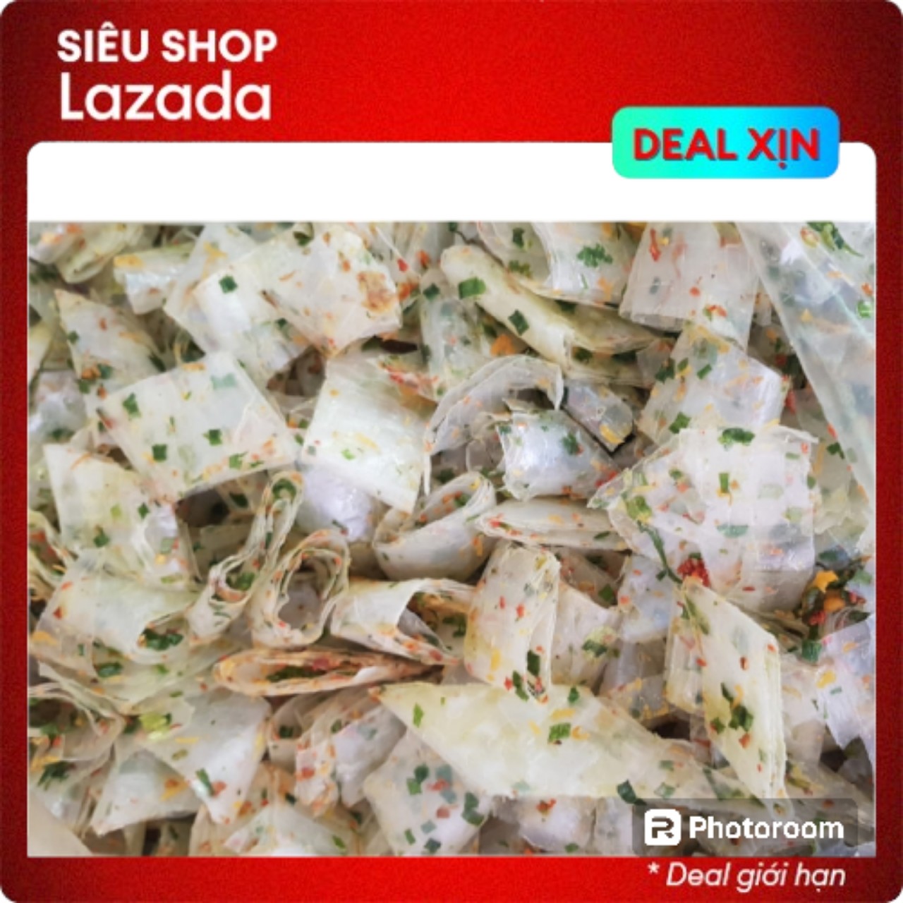 bánh tráng sợi hành tỏi ( ăn chay )