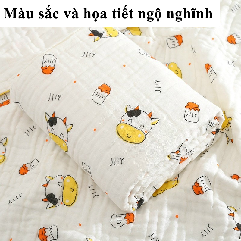 Khăn tắm, chăn đắp xô 6 lớp nhăn (KT 105x110cm)
