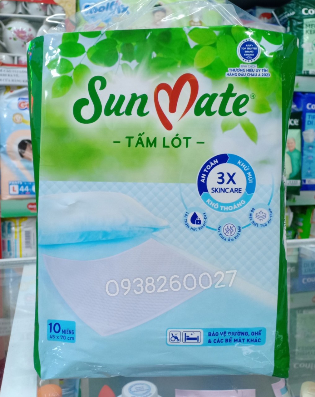 Tấm Đệm Lót Sunmate 10 miếng (Kích thước 45*70cm)