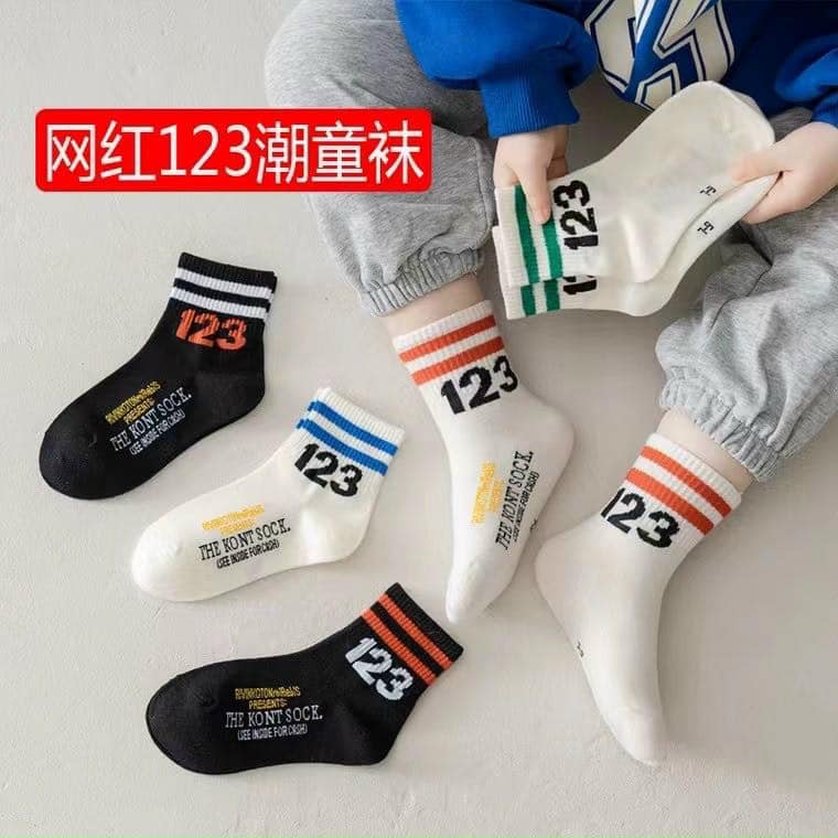 Combo 10 đôi tất số 123 cho bé