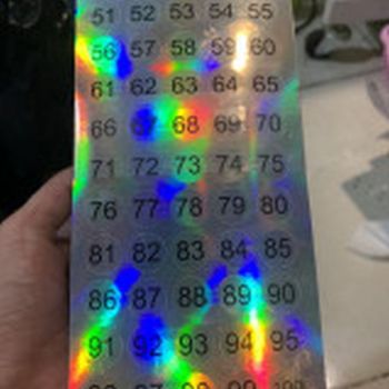 2 Miếng Tem số dán chai sơn
