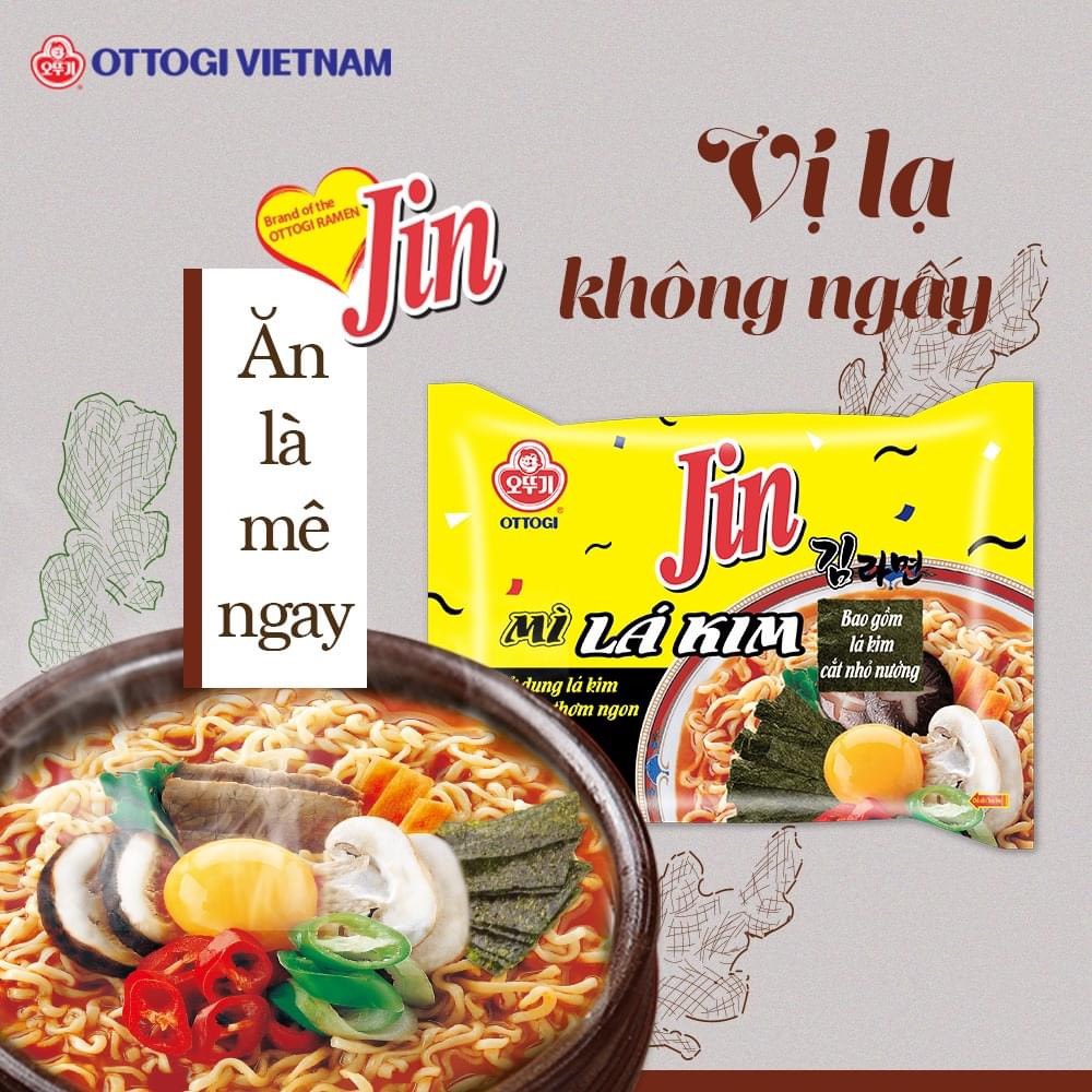 1 Thùng 20 gói - Mì Lá Kim OTTOGI 122g