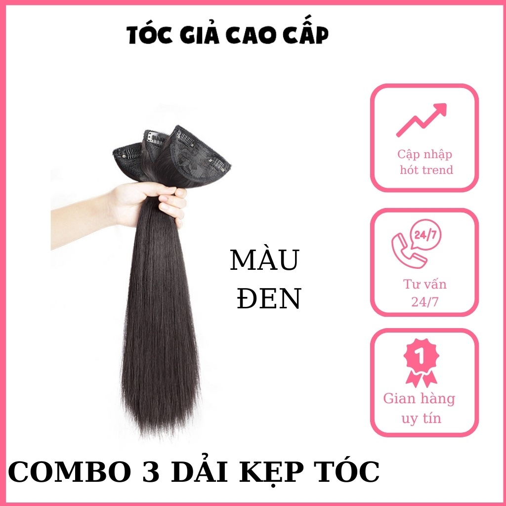 Sét 3 dải kẹp thẳng - dải 3 phím bấm tóc