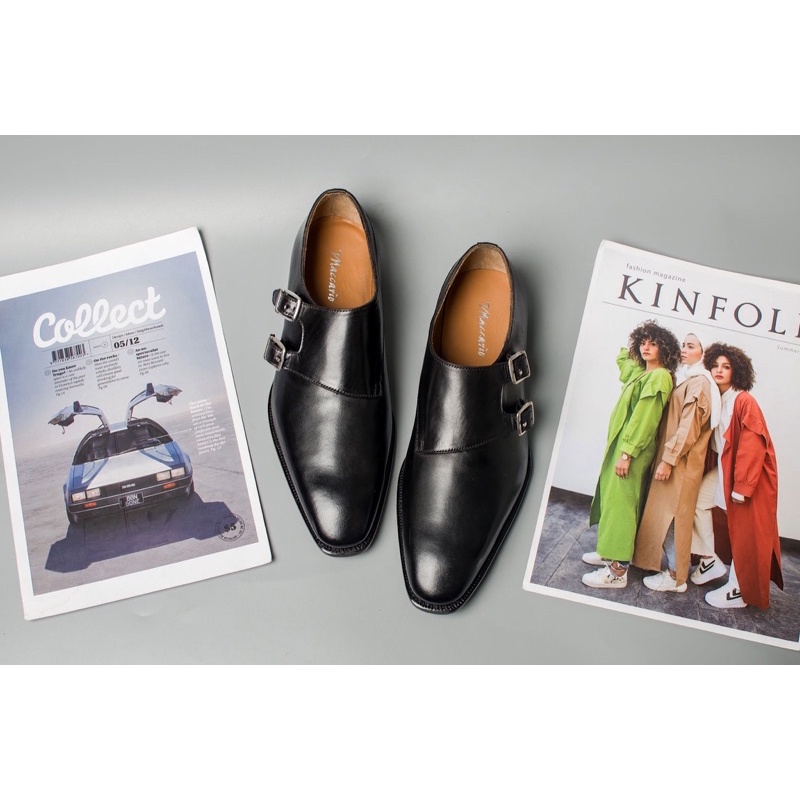 Giày Tây Nam MonkStrap Chất Liệu Da Bê Nhập Khẩu (GM 043)