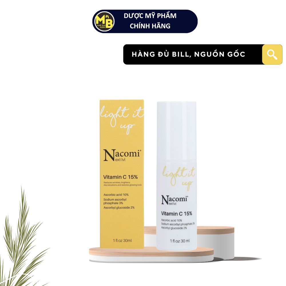 Serum mờ thâm chống oxy hóa NACOMI - Vitamin C 15% 30ML