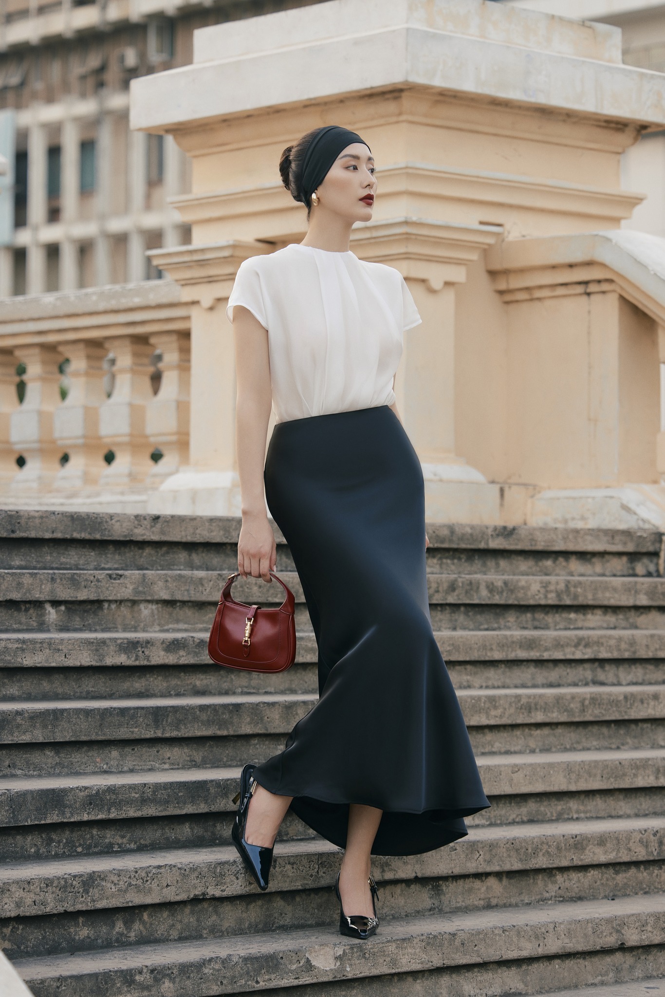 Áo sơ mi lụa luna silk top huong boutique hbsm1138