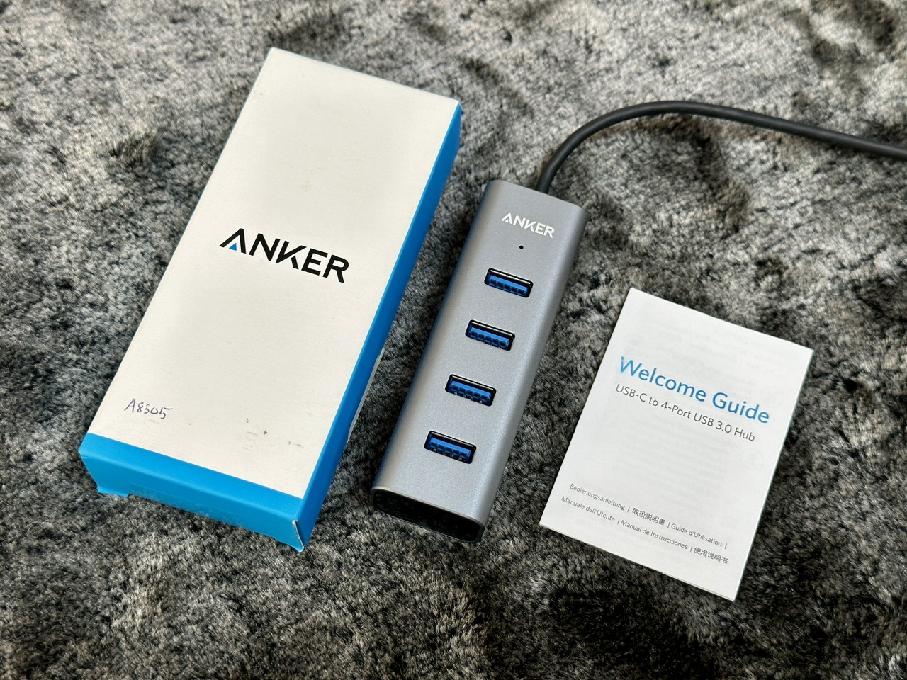 Bộ chuyển đổi anker usb 3.0 data hub for usb-c devices a8305