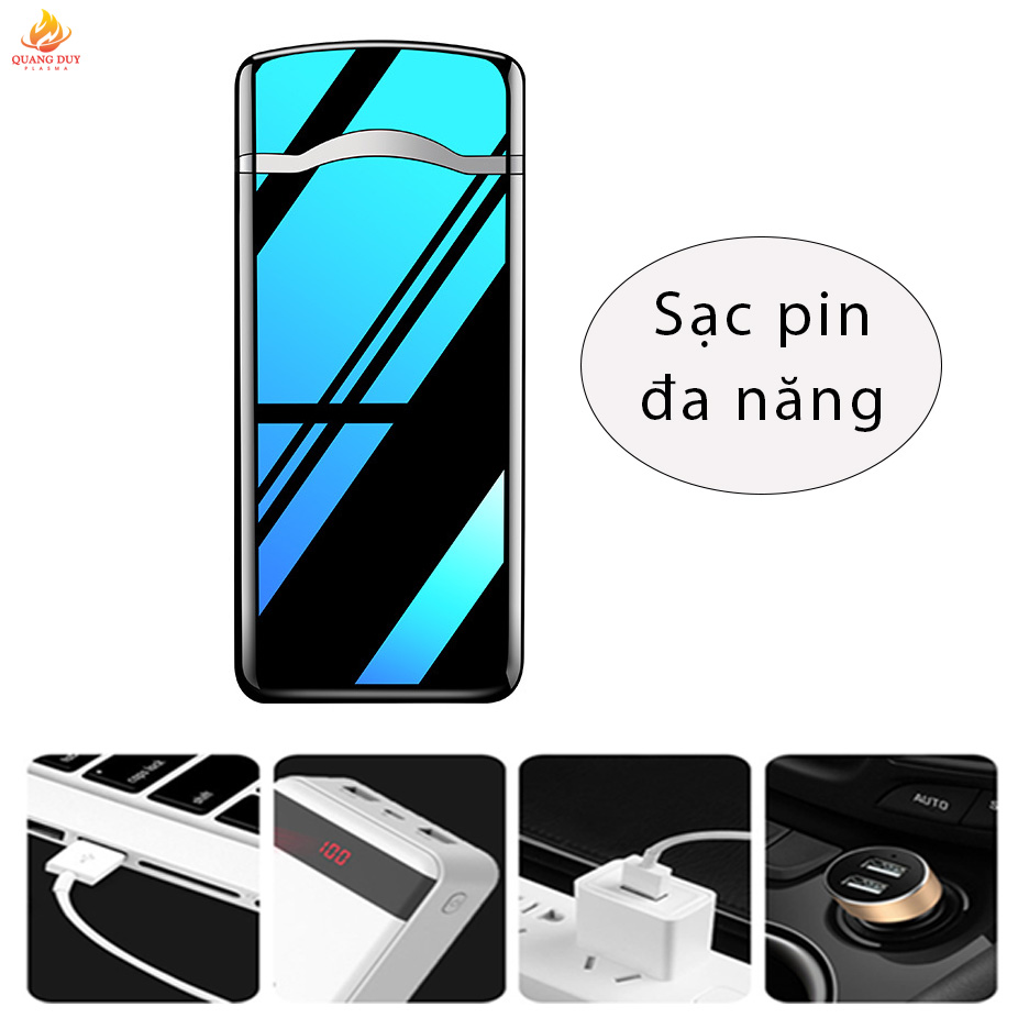 Bật lửa hộp quẹt điện công nghệ cao plasma sạc Type C cao cấp độc lạ