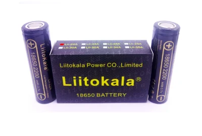 Bộ 2 Viên Pin sạc LiitoKala Lii-22A Pin Lithium 3.7V 18650 dung lượng 2200 mAh cao cấp ( 2 đầu bằng )