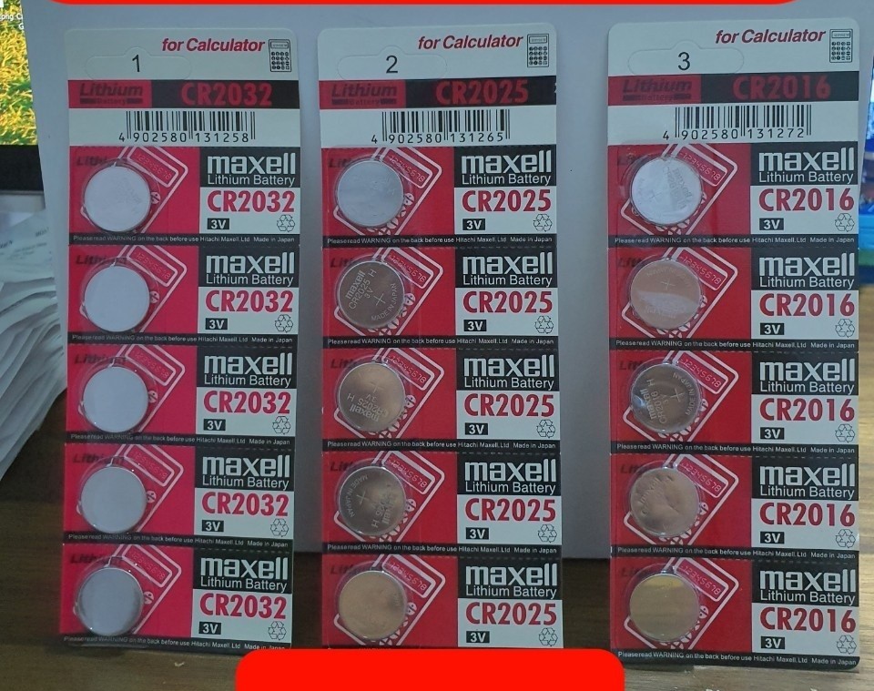 [COMBO 2 vĩ] PIN CMOS MAXELL CR2032/2025/2016 1 VĨ 5 VIÊN