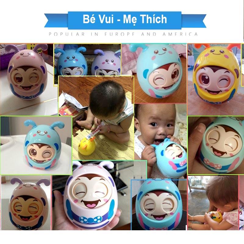 Đồ Chơi Lật Đật Phát Âm Thanh, Mắt 4D Nhắm Mở (Xanh)