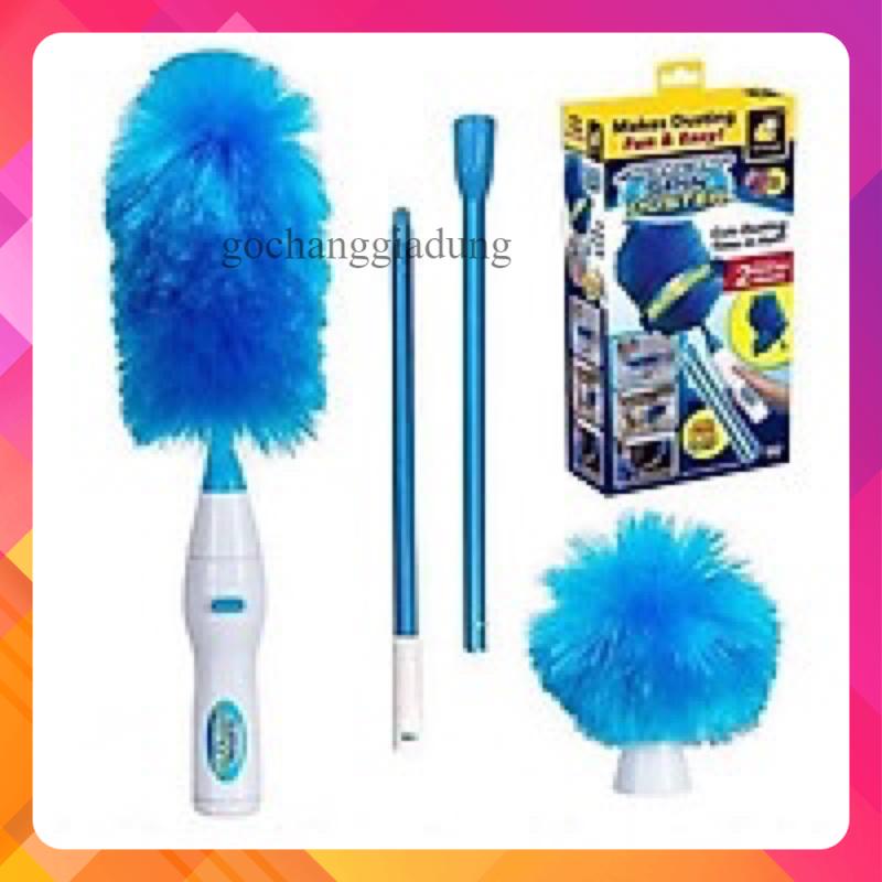 Chổi quét bụi tích điện spin duster thông minh cây phất trần chạy bằng pin