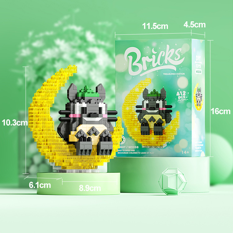 Lego Lắp Ráp Mặt Trăng Đáng Yêu Phát Sáng