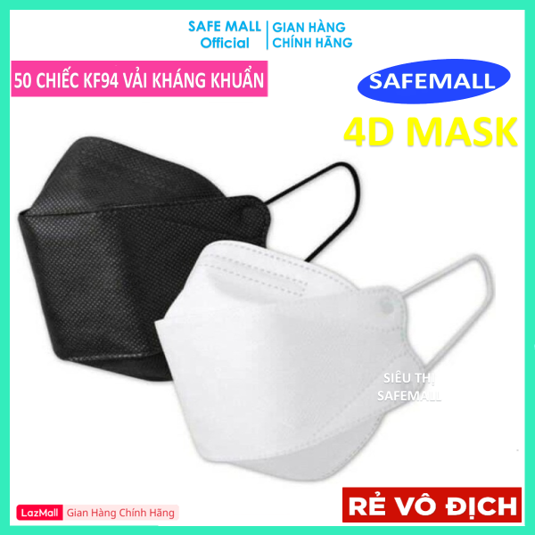 [RẺ VÔ ĐỊCH] Giá Sỉ Thùng 300 Chiếc Khẩu Trang Y Tế 4D Mask KF94 Công Nghệ Hàn Quốc 4 Lớp Vải Kháng Khuẩn, Kháng Bụi Mịn lên đến 95%, đạt tiêu chuẩn ISO - Hàng Chính Hãng SAFEMALL OFFICIAL