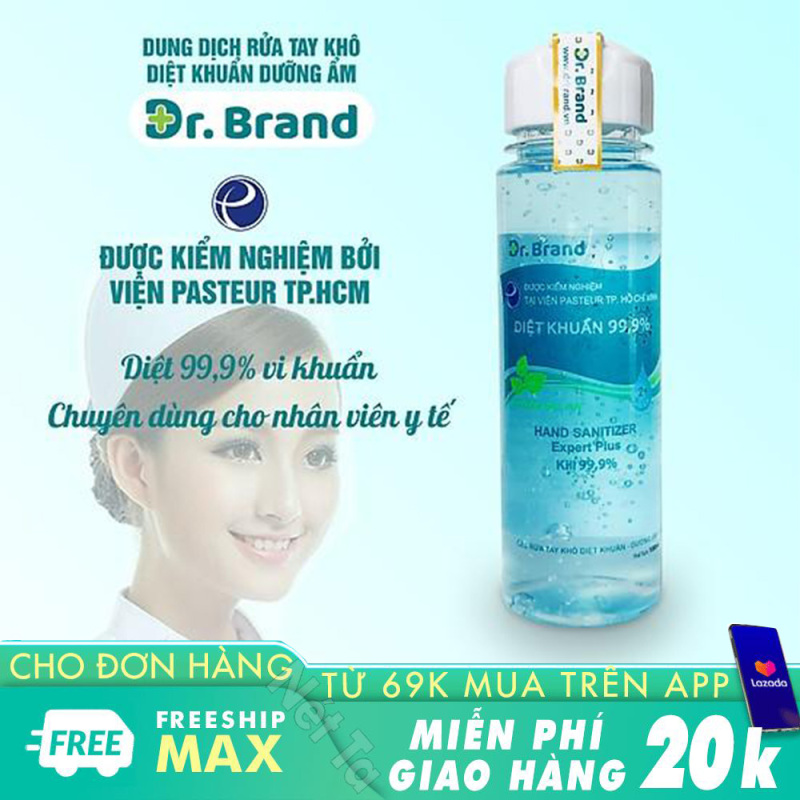 Nước rửa tay dạng gel Dr.Brand 100ml hương cam quế và bạc hà tiêu diệt nhanh 99,99% vi khuẩn, virut an toàn dịu nhẹ cho da tay