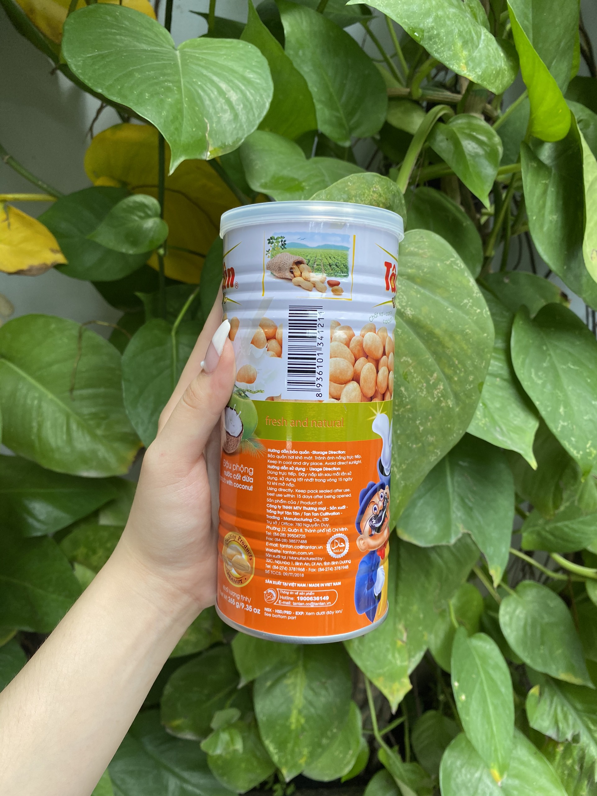 Đậu Phộng Nước Cốt Dừa Tân Tân Peanuts With Coconut (Lon 265g)