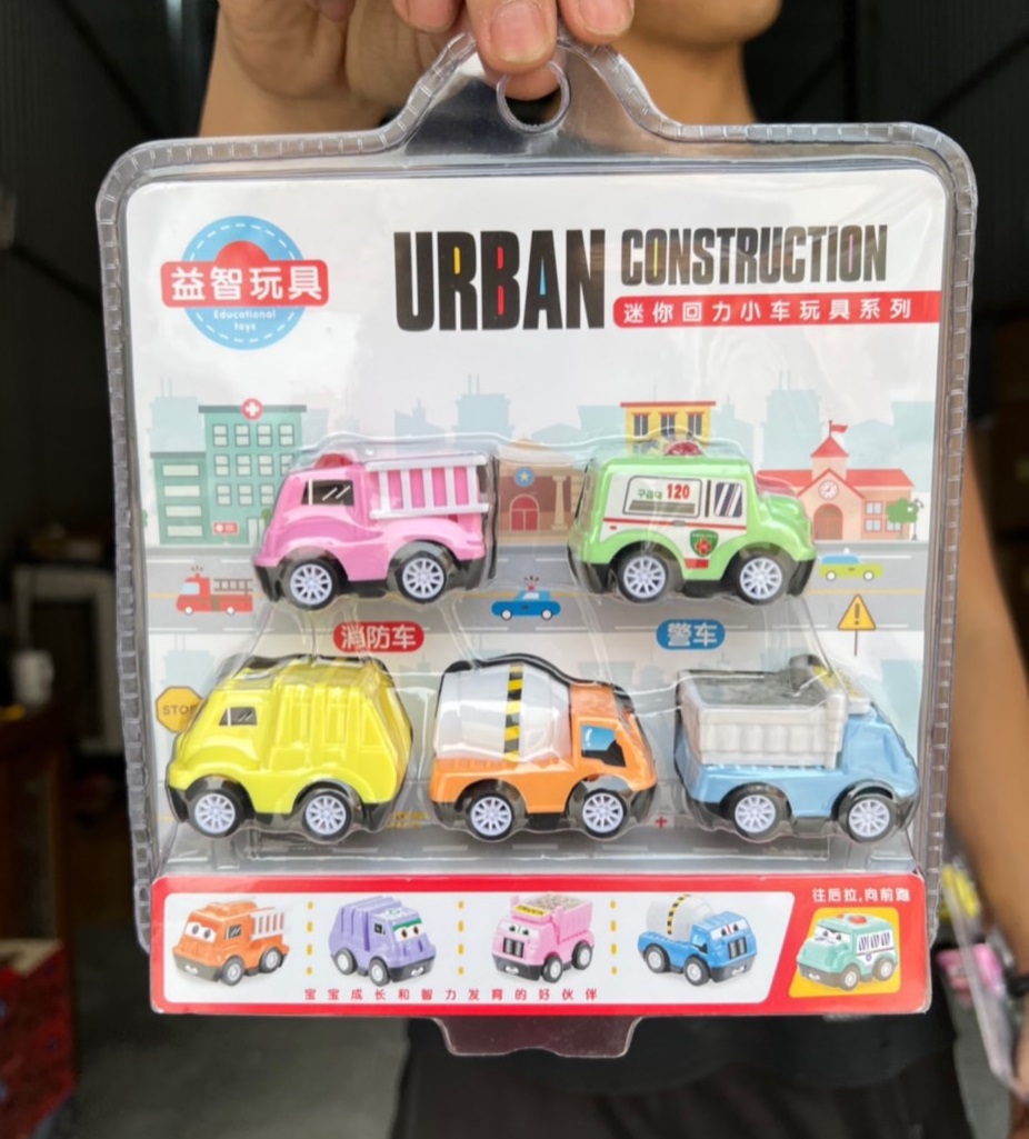 Bộ 6 Xe Ô Tô Mini Chạy Đà Cho Bé