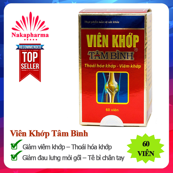 Viên khớp Tâm Bình - Giảm đau nhức xương khớp, ngừa thoái hóa cột sống