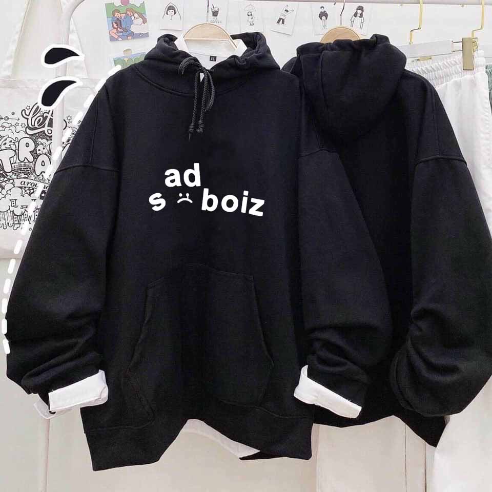 Áo khoác nam hoodie SADBOIZ Nón 2 lớp form rộng chất nỉ bông cao cấp dày dặn giữ nhiệt tốt cho nam nữ mặc nhà,đi học chơi ấm áp mùa đông, chống nắng mùa hè phong cách thể thao đường phố Hàn Quốc siêu ngầu - Top1shop S0