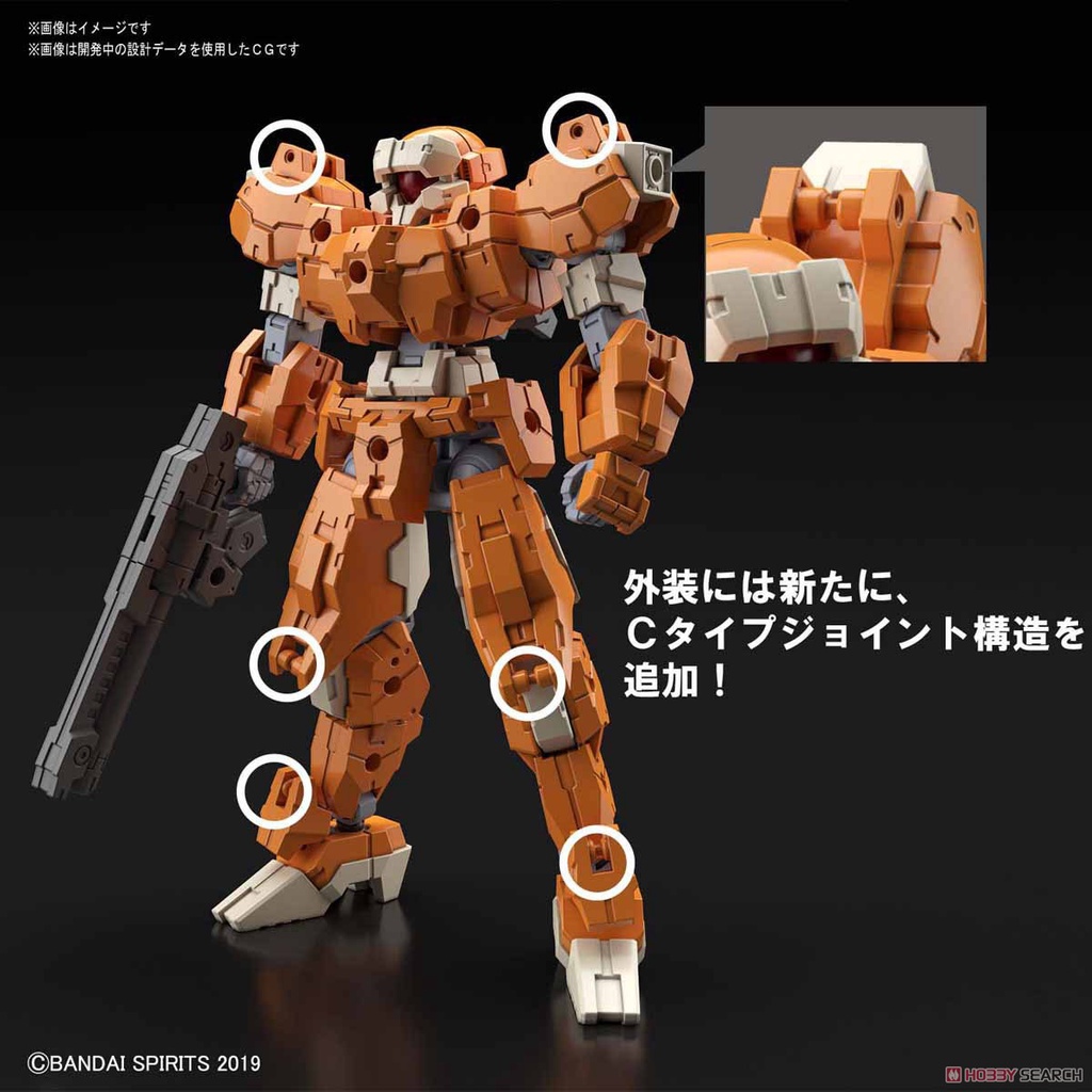 Mô hình lắp ráp Bandai 30MM 1/144 eEXM-21 Rabiot - Orange