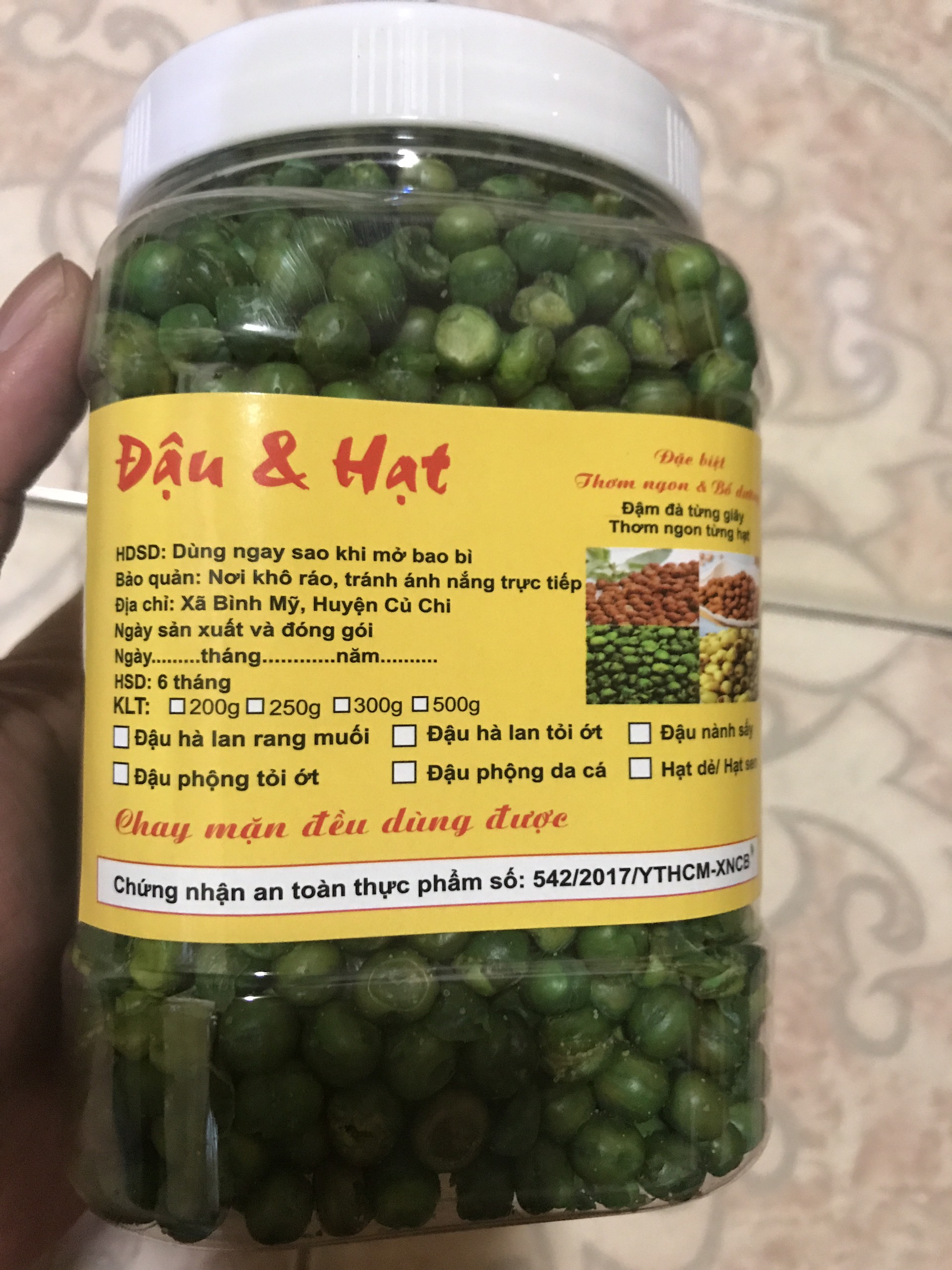 ĐẬU HÀ LAN RANG MUỐI - 1KG
