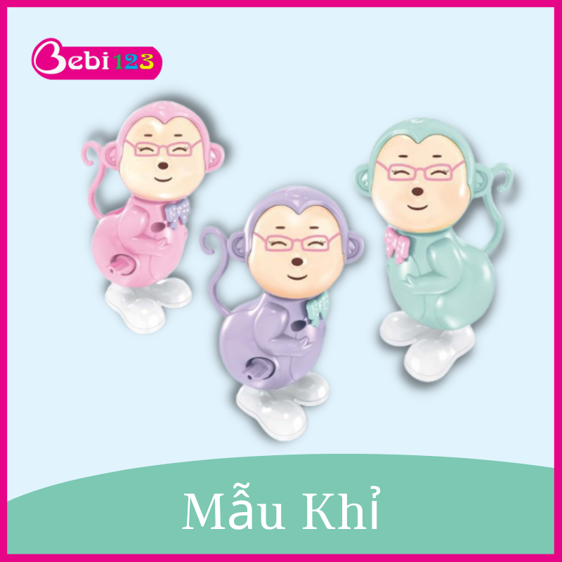 Đồ chơi vui vẻ, Khủng Long, Ếch, Chim Cú tập nhảy vặn dây cót vui nhộn cho bé