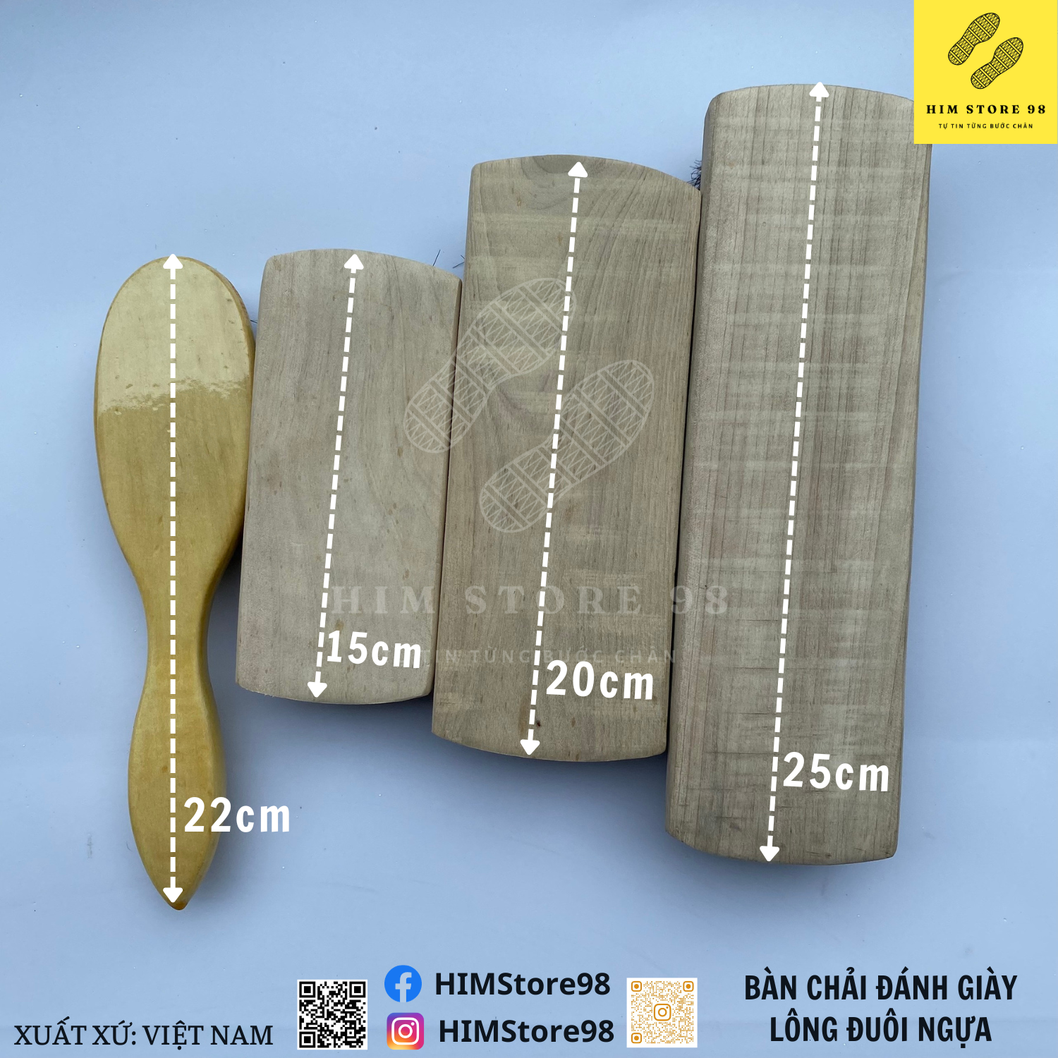 Bàn chải đánh giày lông đuôi ngựa, mềm mại