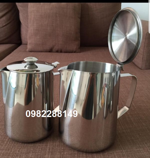 CA ĐÁNH SỮA INOX CAO CẤP CÓ NẮP ĐỦ DUNG TÍCH