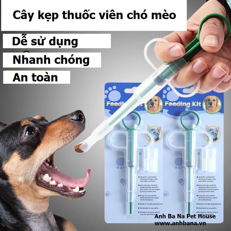 Hanpet - Dụng Cụ Bơm Thuốc Cho Chó Mèo Xilanh gắp thuốc