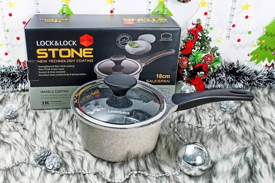 Quánh đá Stone, nồi đá Stone  18cm LOCK&LOCK LCA6181D siêu cao cấp