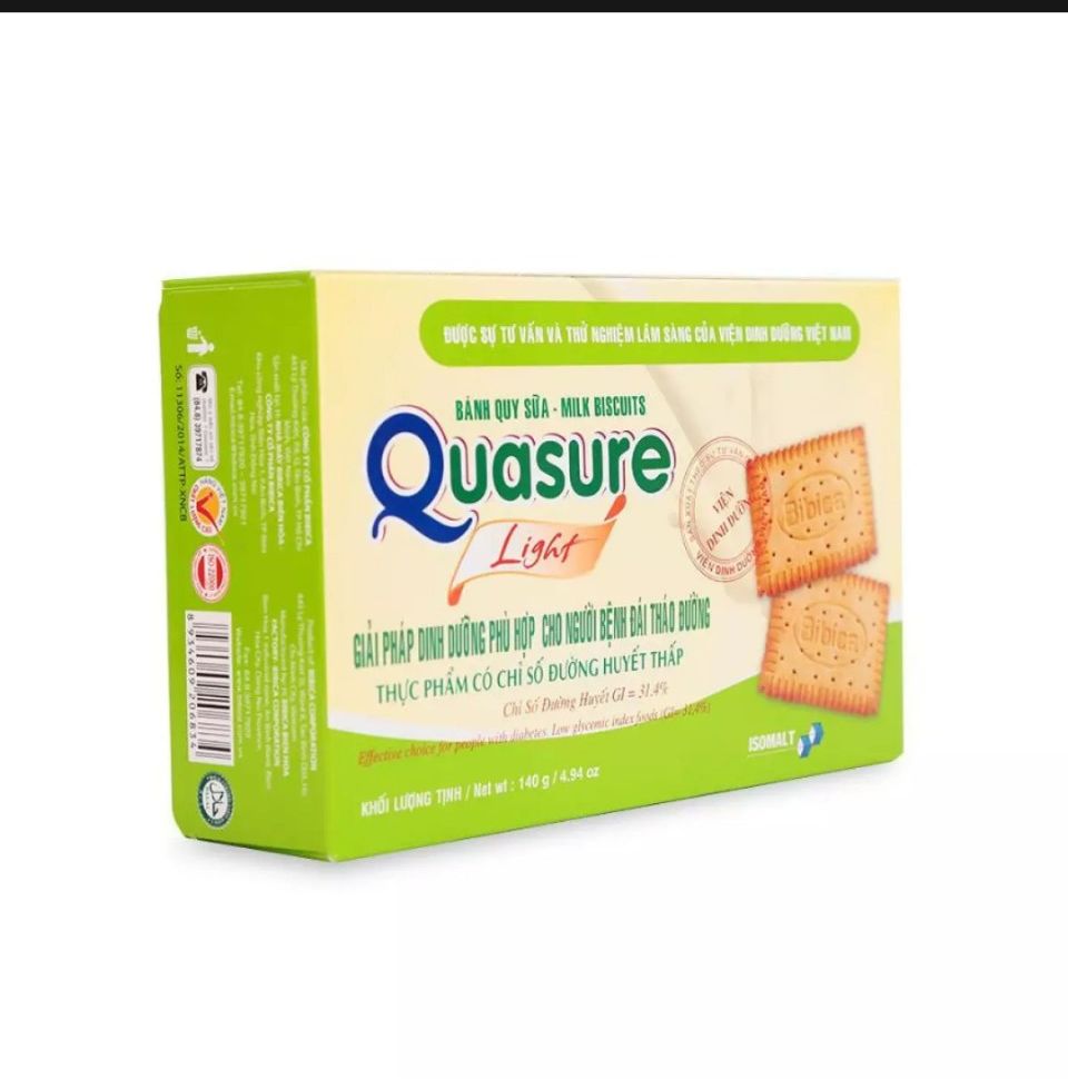 Combo 5 hộp bánh quy sữa Quasure Light 140GR